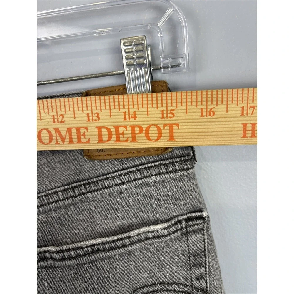 levi's‎ 501 premium jeans Black Fade Size 32x28 Leather Patch Y2K USA Rocker